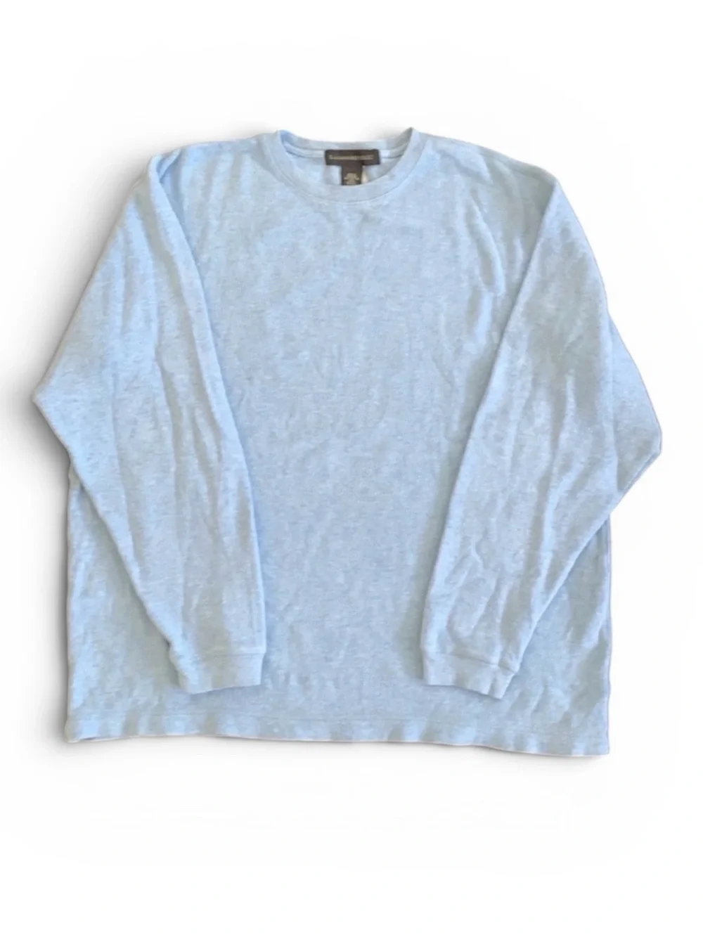 BANANA REPUBLIC SWEATER COTTON KNIT CREW NECK PULLOVER LONG SLEEVE BLUE LARGE